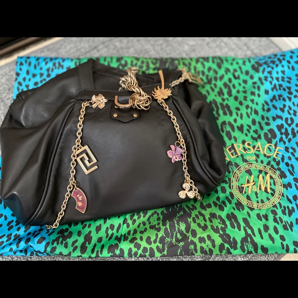 Versace limited edition leather handbag